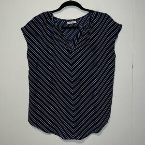 Maurice’s Sleeveless Striped Blue & White Shear Summer Top X2